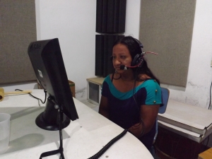 Fluvia recording some of the shorter women's voices